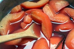 poached quince