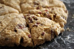 white chocolate sour cherry scones