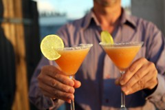 frozen melon margarita cocktail