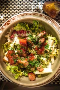 Frisee salad with bacon